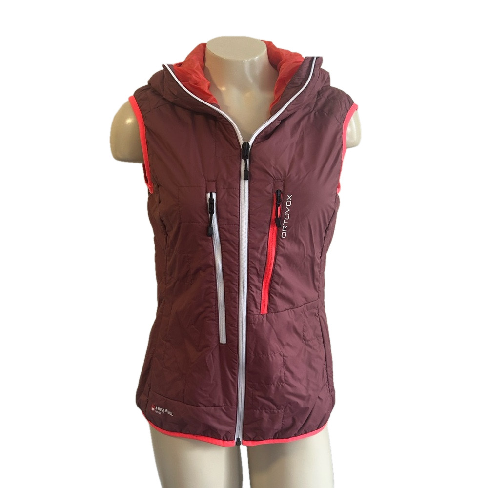 NWT Ortovox Swisswool Reversible hooded / zipper Piz Grisch Vest SMALL